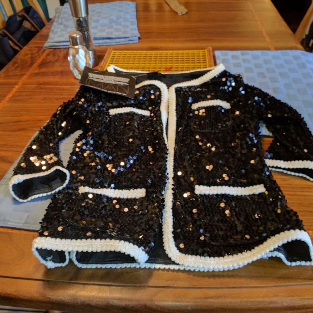 Sequined jacket by Iman, size XS